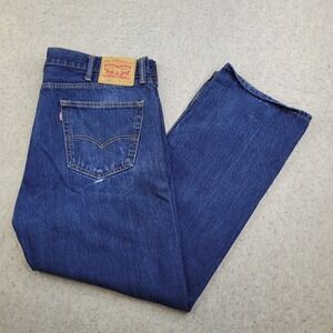 Levi's 505 Regular Fit Straight Leg Denim Blue Jeans Mens Size 40 x 30